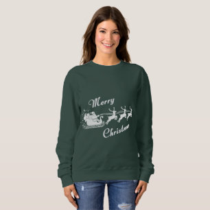 Amita - Santa Sleigh Christmas Design Sweatshirt