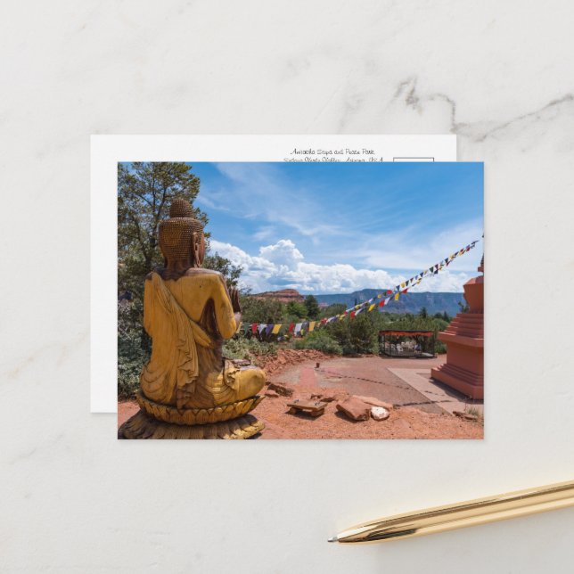Amitabha Stupa and Peace Park Postcard (Front/Back In Situ)
