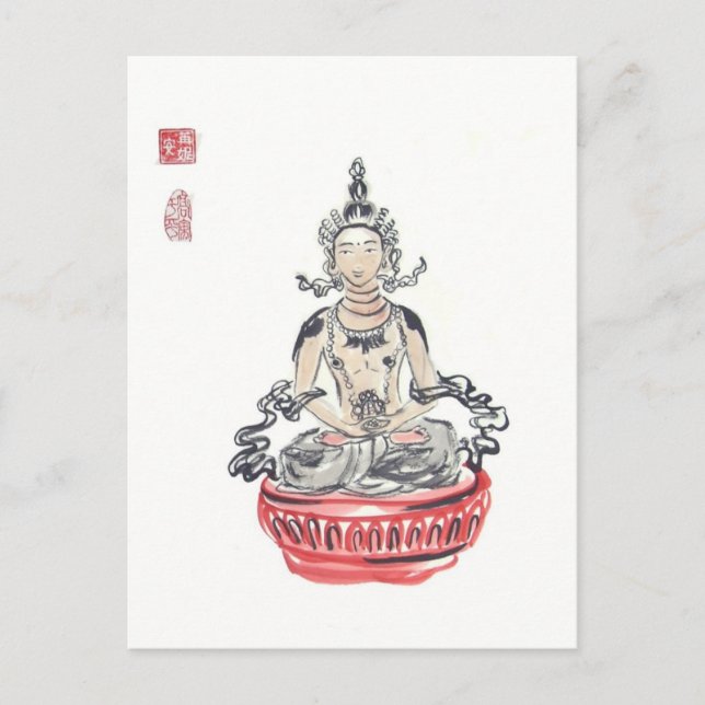 Amitayus Buddha Art Postcard (Front)