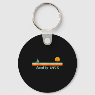 Amity 1975 Retro Sailboat And Sunset Design Idea Key Ring