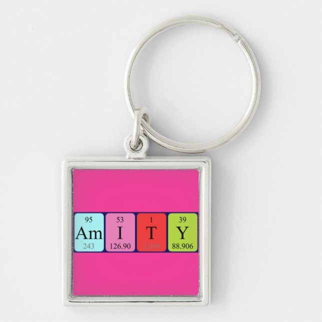 Amity periodic table name keyring (Front)