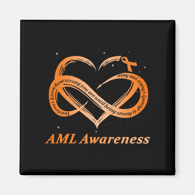 AML Warrior I'm Fine Acute Myeloid Leukaemia Aware Magnet (Front)