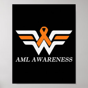 Aml Warrior I'm Fine Acute Myeloid Leukaemia Aware Poster