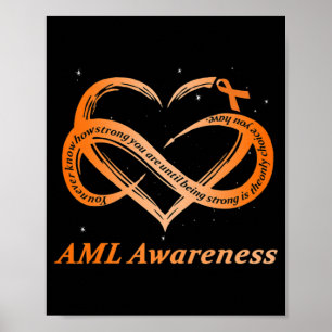 AML Warrior I'm Fine Acute Myeloid Leukaemia Aware Poster