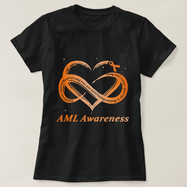 AML Warrior I'm Fine Acute Myeloid Leukaemia Aware T-Shirt (Design Front)