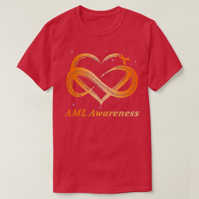 AML Warrior I'm Fine Acute Myeloid Leukaemia Aware T-Shirt (Design Front)