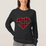 Amma Buffalo Plaid Heart Cosy Christmas Winter Pat T-Shirt<br><div class="desc">Amma Buffalo Plaid Heart Cosy Christmas Winter Pattern</div>