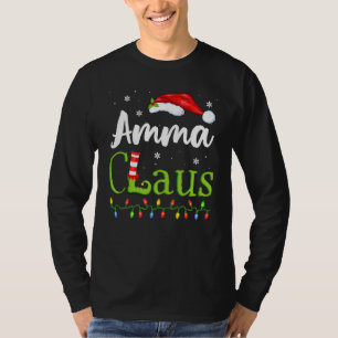 Amma Claus Funny Grandma Santa Pyjamas Christmas I T-Shirt