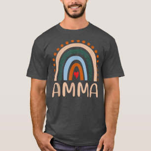 Amma Rainbow Grandma Cute Mothers Day Funny Amma  T-Shirt