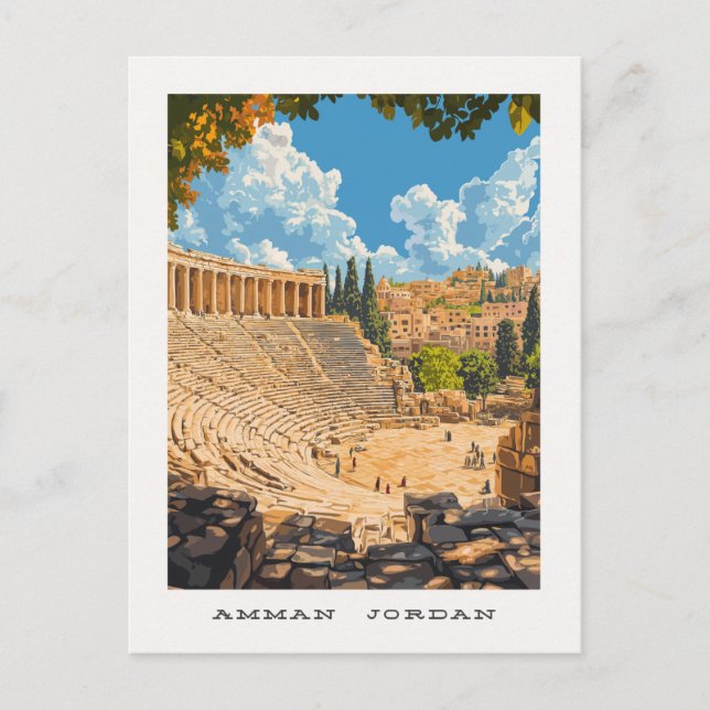 Amman Jordan Travel Postcard (Front)
