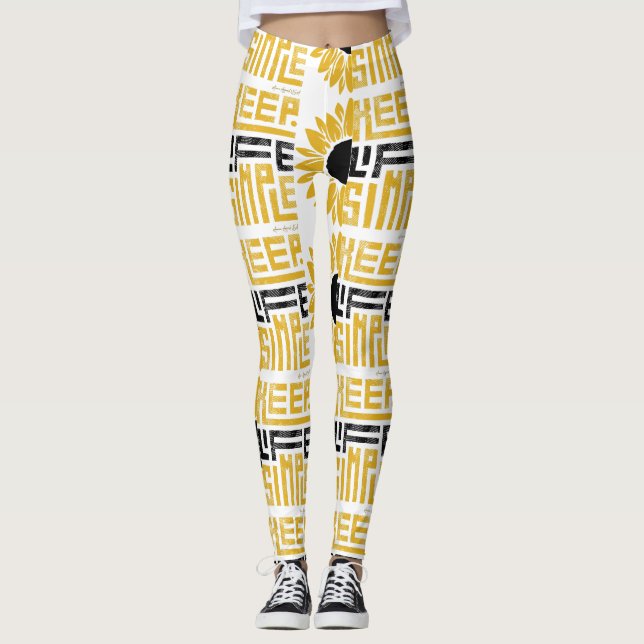 Ammo Apparel USA Keep Life Simple Woman's Leggings (Front)