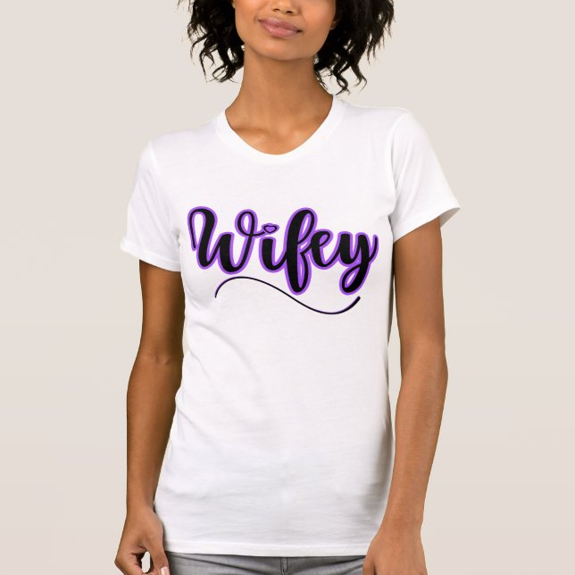 Ammo Apparel USA Wifey Bold Purple Woman's T-Shirt (Front)