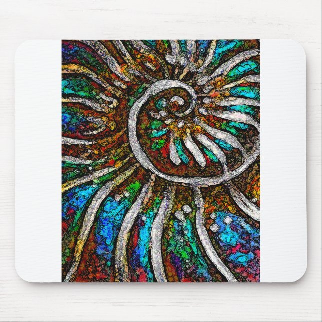 Ammonite Abstract Mouse Pad (Front)