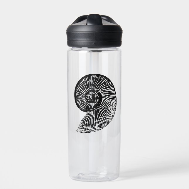 Ammonite Fossil Water Bottle (Front)