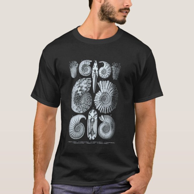 Ammonite Fossils Geologist Paleontologist Study Pa T-Shirt (Front)