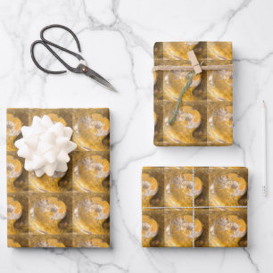 Ammonite Fossils Rock Nature Photography Pattern Wrapping Paper Sheet