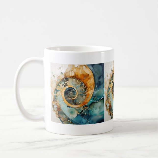 Ammonite Gem Fossil Mug (Left)