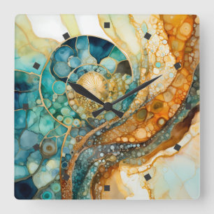 Ammonite Gem Fossil Wall Clock