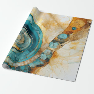 Ammonite Gem Fossil Wrapping Paper