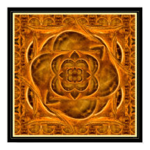 Ammonite II gemstone fractal art poster