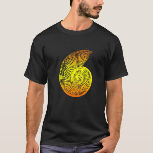 Ammonite Yellow Orange Fossil T-Shirt