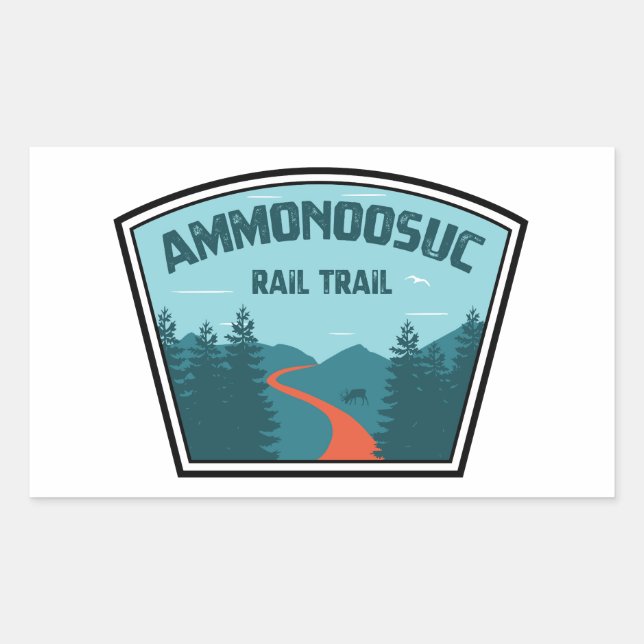Ammonoosuc Rail Trail New Hampshire Rectangular Sticker (Front)