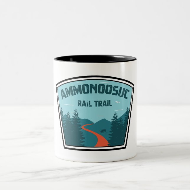 Ammonoosuc Rail Trail New Hampshire Two-Tone Coffee Mug (Center)