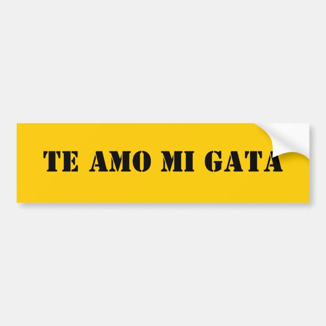 Amo Mi Gata Bumper Sticker (Front)