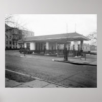 Amoco Gas Station, 1925. Vintage Photo