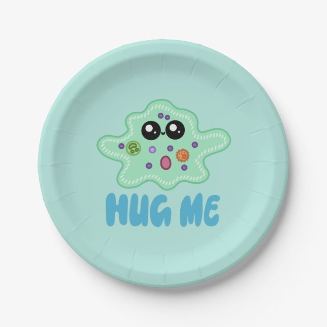Amoeba Hug Paper Plate (Front)