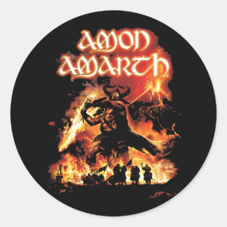 Amon Amarth Retro Fan Art Tribute Design Classic Round Sticker