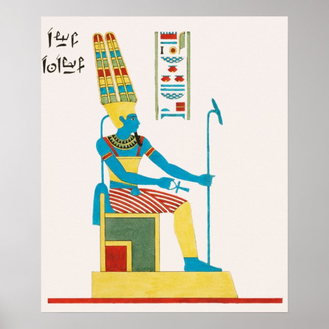 Amon, Amon-ra illustration from Pantheon Egyptien Poster (Front)