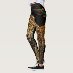 Among Feathers and Mayan Shadows Leggings