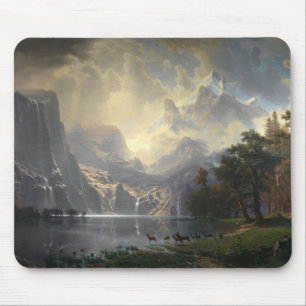Among Sierra Nevada California mountain landscape  Mouse Pad