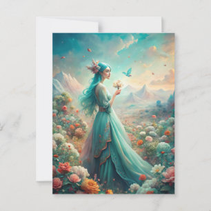 Among the Flowers Postcard