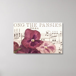 Among The Pansies Canvas Print