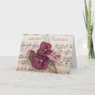 Among The Pansies Card