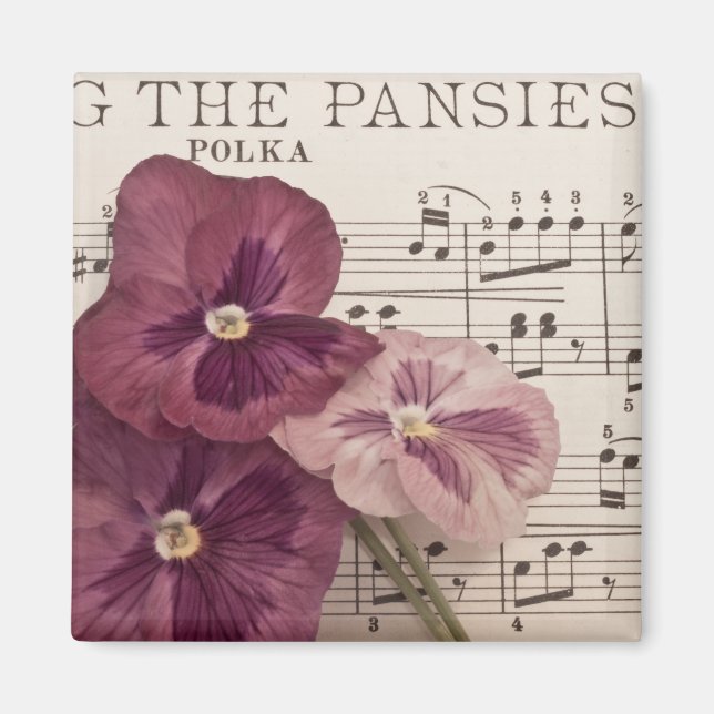 Among The Pansies Magnet (Front)