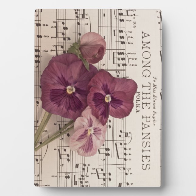 Among The Pansies Plaque (Front)