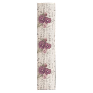Among The Pansies Short Table Runner