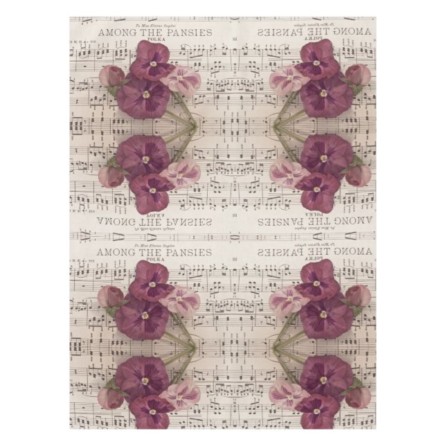 Among The Pansies Tablecloth (Front)