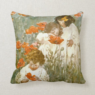 Among the Poppies 1904 Cushion