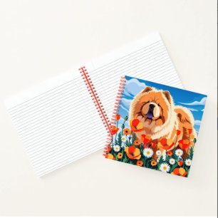 AMONG THE POPPIES Chow Notebook