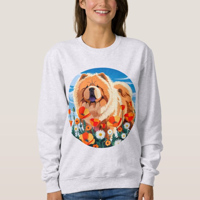 AMONG THE POPPIES Chow Sweatshirt (Front)