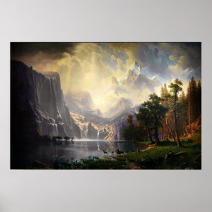 Among the Sierra Nevada by Albert Bierstadt  Poster