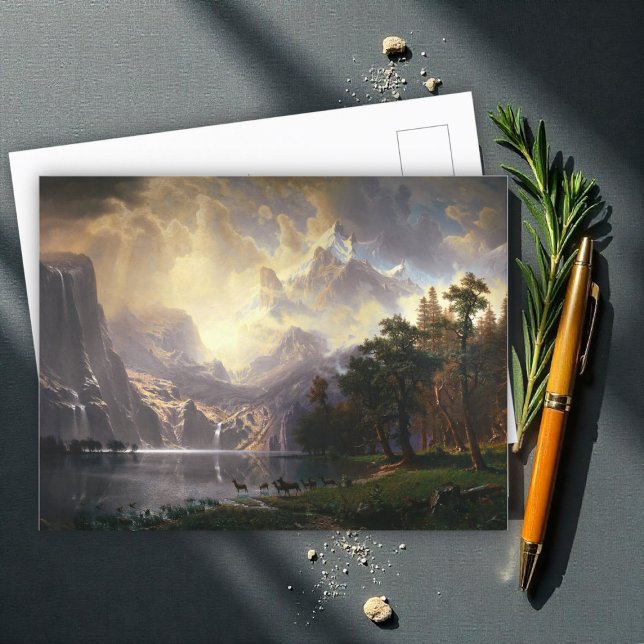 Among the Sierra Nevada, California, Bierstadt Art Postcard (Creator Uploaded)