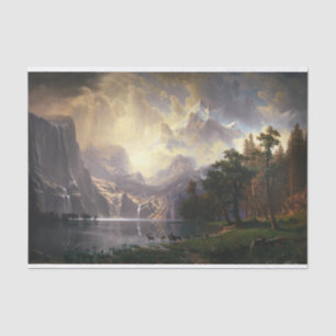 Among the Sierra Nevada, California, Bierstadt Art Tissue Paper