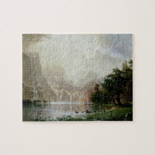 Among the Sierra Nevada Mountains by Bierstadt Jigsaw Puzzle