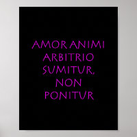 Amor animi arbitrio sumitur non ponitur