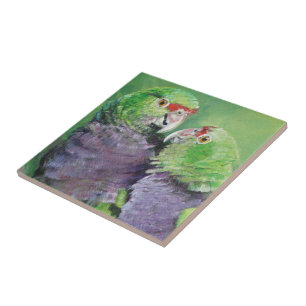 Amor dos Roxinhos (detail) Tile